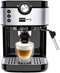 Black & White Espresso Machine, 15 Bar Pressure, Black & Silver, CM-800